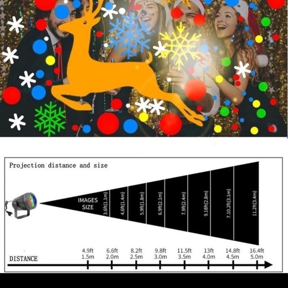 1pc LED Projector Lamp, 16 Halloween Christmas Patterns, Laser US plug - Picture 6 of 6